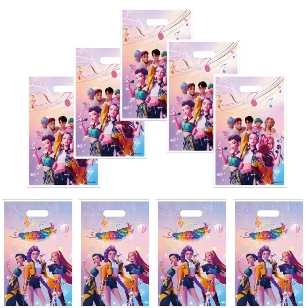 K-Pop Demon Hunters Party Favor Bags With Stickers - Picture 7 of 9
